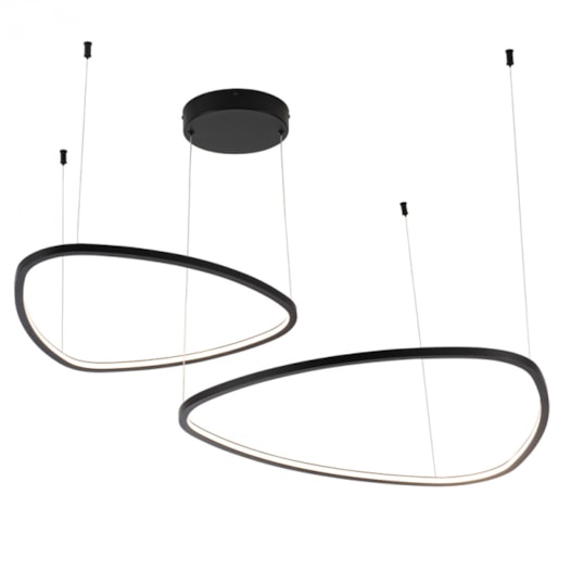 PENDENTE LED BERT 72W 3000K BIVOLT Ø80CM ALUMÍNIO PRETO | STUDIOLUCE PD1735PT PENDENTE LED BERT 72W 3000K BIVOLT Ø80CM ALUMÍNIO PRETO | STUDIOLUCE PD1735PT
