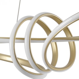 PENDENTE LED BIE 3000K 45W BIVOLT Ø74X180CM ALUMÍNIO DOURADO FOSCO | NORDECOR 2175 PENDENTE LED BIE 3000K 45W BIVOLT Ø74X180CM ALUMÍNIO DOURADO FOSCO | NORDECOR 2175