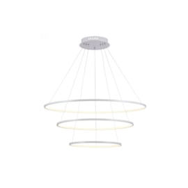 PENDENTE LED BIRDIE ANEL TRIPLO METAL E SILICONE BRANCO 39W 3200K | BELLA ILUMINAÇÃO KW002W PENDENTE LED BIRDIE ANEL TRIPLO METAL E SILICONE BRANCO 39W 3200K | BELLA ILUMINAÇÃO KW002W