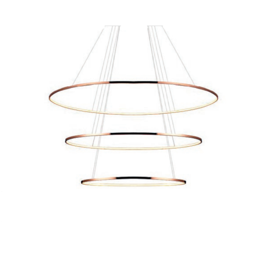 PENDENTE LED BIRDIE OVAL METAL ROSE GOLD 39W 3000K | BELLA ILUMINAÇÃO KW004E