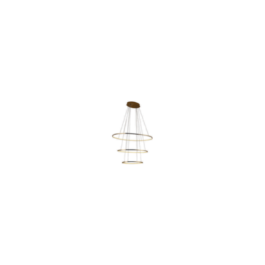 PENDENTE LED BIRDIE TRIPLO METAL DOURADO 45W 3200K | BELLA ILUMINAÇÃO KW004GL