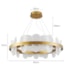 PENDENTE LED BLOE 82CM 3000K 70W METAL DOURADO | NORDECOR 2778