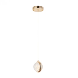 PENDENTE LED BUBBLE REDONDO 7W 3000K BIVOLT Ø11CM CRISTAL E METAL FRENCH GOLD | SKYLIGHT SKY-3062FG PENDENTE LED BUBBLE REDONDO 7W 3000K BIVOLT Ø11CM CRISTAL E METAL FRENCH GOLD | SKYLIGHT SKY-3062FG