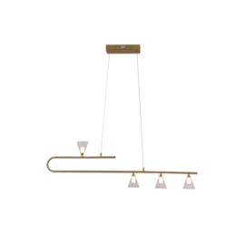 PENDENTE LED CÁLIX 2700K 12W BIVOLT 34X110X9CM METAL E VIDRO DOURADO E TRANSPARENTE | BELLA ILUMINAÇÃO OC019 PENDENTE LED CÁLIX 2700K 12W BIVOLT 34X110X9CM METAL E VIDRO DOURADO E TRANSPARENTE | BELLA ILUMINAÇÃO OC019