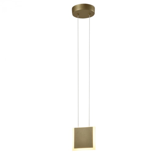 PENDENTE LED CALLA QUADRADO 3000K 6W BIVOLT DOURADO | STUDIOLUCE PD1654DO