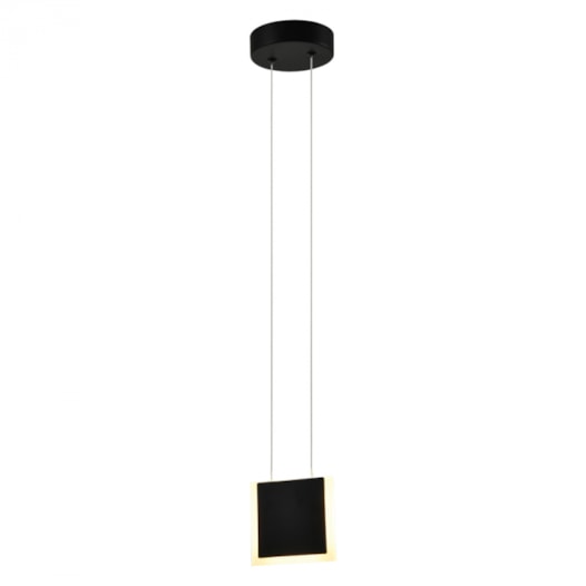 PENDENTE LED CALLA QUADRADO 3000K 6W BIVOLT PRETO | STUDIOLUCE PD1654PT