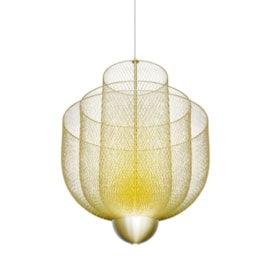 PENDENTE LED CARBON ARAMADO 3000K 16W BIVOLT Ø60CM METAL DOURADO | +LUZ PE-120/16.60DF PENDENTE LED CARBON ARAMADO 3000K 16W BIVOLT Ø60CM METAL DOURADO | +LUZ PE-120/16.60DF