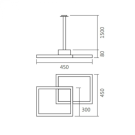 PENDENTE LED CASE 4000K 40W BIVOLT 8X45X45CM ALUMÍNIO | SPOTLINE 827/30-4000K