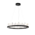 PENDENTE LED CAVE REDONDO 3000K 36W BIVOLT Ø60X11CM CRISTAL E METAL PRETO E TRANSPARENTE | SKYLIGHT SKY-3095PT