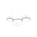 PENDENTE LED CIRCLES ANEL REDONDO TRIPLO 3000K 70W BIVOLT Ø120CM METAL PRETO E DOURADO | SKYLIGHT SKY-3076PT