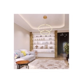 PENDENTE LED CIRCOLO METAL E ACRÍLICO DOURADO E BRANCO BIVOLT 3000K | BELLA ILUMINAÇÃO BB022 PENDENTE LED CIRCOLO METAL E ACRÍLICO DOURADO E BRANCO BIVOLT 3000K | BELLA ILUMINAÇÃO BB022