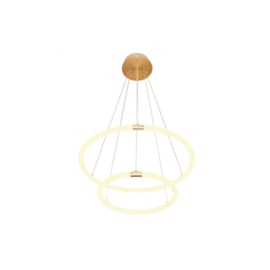 PENDENTE LED CIRCOLO METAL E ACRÍLICO DOURADO E BRANCO BIVOLT 3000K | BELLA ILUMINAÇÃO BB022 PENDENTE LED CIRCOLO METAL E ACRÍLICO DOURADO E BRANCO BIVOLT 3000K | BELLA ILUMINAÇÃO BB022