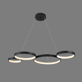 PENDENTE LED CLEAR 3000K 57W BIVOLT Ø115X180CM ALUMÍNIO PRETO | NORDECOR 2377