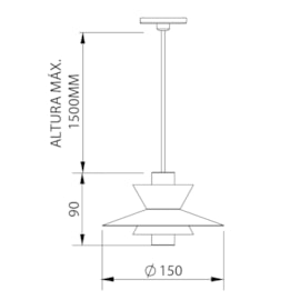 PENDENTE LED COLIBRI 150X90MM 5W 2700K 127/220V | NEWLINE PD02045LED27