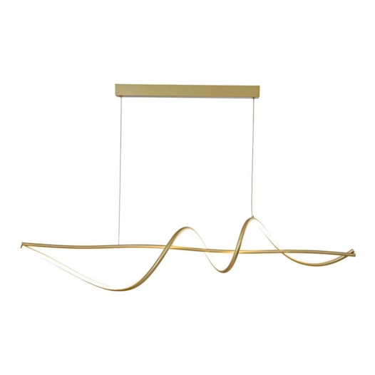 PENDENTE LED CONTOUR 3000K 30W BIVOLT 120X20CM METAL E SILICONE DOURADO | USINA IMPORTS UI20250/120DR