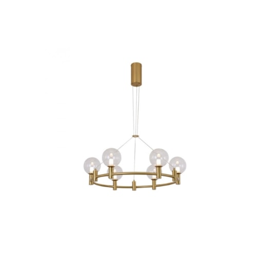 PENDENTE LED CORALINA REDONDO METAL E VIDRO DOURADO E TRANSPARENTE 12W 2700K | BELLA ILUMINAÇÃO OC021 PENDENTE LED CORALINA REDONDO METAL E VIDRO DOURADO E TRANSPARENTE 12W 2700K | BELLA ILUMINAÇÃO OC021