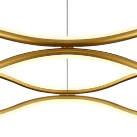 PENDENTE LED CORSO 3000K 70W BIVOLT Ø80CM ALUMÍNIO DOURADO | +LUZ PE-175/70.80DF PENDENTE LED CORSO 3000K 70W BIVOLT Ø80CM ALUMÍNIO DOURADO | +LUZ PE-175/70.80DF