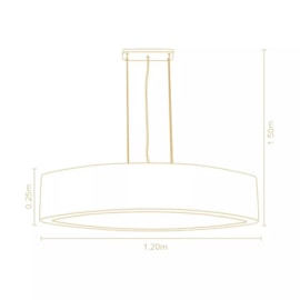 PENDENTE LED CURITIBA 120CM X 25CM MADEIRA E TECIDO NATURAL E SQUARE | MADELUSTRE 3418NA/92 PENDENTE LED CURITIBA 120CM X 25CM MADEIRA E TECIDO NATURAL E SQUARE | MADELUSTRE 3418NA/92