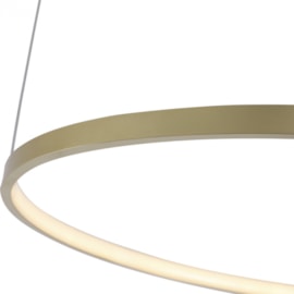 PENDENTE LED DAIRE 3000K 28W BIVOLT Ø65X180CM ALUMÍNIO DOURADO FOSCO | NORDECOR 2236 PENDENTE LED DAIRE 3000K 28W BIVOLT Ø65X180CM ALUMÍNIO DOURADO FOSCO | NORDECOR 2236