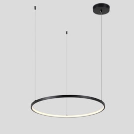 PENDENTE LED DAIRE 3000K 28W BIVOLT Ø65X180CM ALUMÍNIO PRETO | NORDECOR 2220