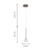 PENDENTE LED DÉLI METAL E ACRÍLICO CAFÉ 5W 3000K | HEVVY 1112 SL-5956/H1 COFFEE