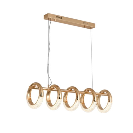 PENDENTE LED DIAMOND 3000K 50W BIVOLT 80CM METAL E ACRÍLICO ROSE GOLD | SKYLIGHT SKY-3098 PENDENTE LED DIAMOND 3000K 50W BIVOLT 80CM METAL E ACRÍLICO ROSE GOLD | SKYLIGHT SKY-3098