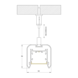 PENDENTE LED DIFUSOR RECUADO SOB MEDIDA LINEAR 18W/M 12V ALUMÍNIO | MISTERLED SLED9017 P50 PENDENTE LED DIFUSOR RECUADO SOB MEDIDA LINEAR 18W/M 12V ALUMÍNIO | MISTERLED SLED9017 P50