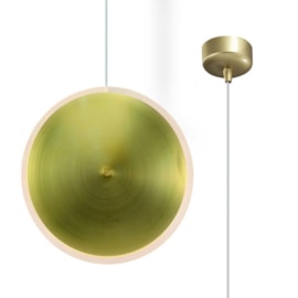 PENDENTE LED DISC REDONDO 2700K 18W BIVOLT Ø40CM METAL E ACRÍLICO BRONZE | +LUZ PE-110/18.40BRO PENDENTE LED DISC REDONDO 2700K 18W BIVOLT Ø40CM METAL E ACRÍLICO BRONZE | +LUZ PE-110/18.40BRO