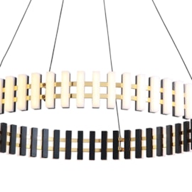 PENDENTE LED DISKIO 3000K 50W BIVOLT Ø80CM METAL PRETO| +LUZ PE-143/50.80PT PENDENTE LED DISKIO 3000K 50W BIVOLT Ø80CM METAL PRETO| +LUZ PE-143/50.80PT