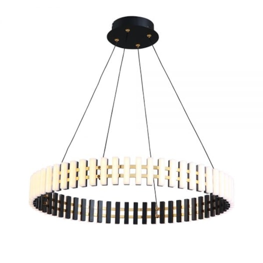 PENDENTE LED DISKIO 3000K 50W BIVOLT Ø80CM METAL PRETO| +LUZ PE-143/50.80PT PENDENTE LED DISKIO 3000K 50W BIVOLT Ø80CM METAL PRETO| +LUZ PE-143/50.80PT