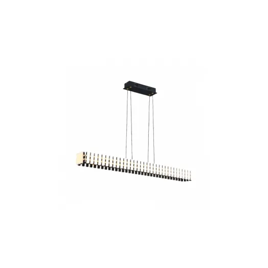 PENDENTE LED DISKIO RETANGULAR 3000K 42W BIVOLT Ø100CM METAL PRETO| +LUZ PE-143/42.100PT