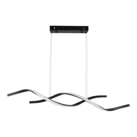 PENDENTE LED DOUBLE SPIN 3000K 32W BIVOLT 100CM ALUMÍNIO PRETO | SL ILUMINAÇÃO 2063/100-313 PENDENTE LED DOUBLE SPIN 3000K 32W BIVOLT 100CM ALUMÍNIO PRETO | SL ILUMINAÇÃO 2063/100-313