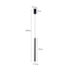 PENDENTE LED DUNN CILÍNDRICO 3000K 3W BIVOLT 35XØ2,5CM METAL PRETO | NORDECOR 2689