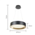 PENDENTE LED ESME POLICARBONATO E AÇO PRETO E DOURADO | HEVVY 1153 LY-8802L PT+DR PENDENTE LED ESME POLICARBONATO E AÇO PRETO E DOURADO | HEVVY 1153 LY-8802L PT+DR