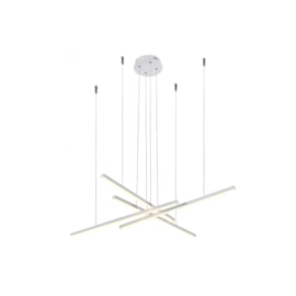PENDENTE LED FATO 3000K 60W BIVOLT 4X120X120CM ALUMÍNIO E SILICONE BRANCO | BELLA ILUMINAÇÃO GD009 PENDENTE LED FATO 3000K 60W BIVOLT 4X120X120CM ALUMÍNIO E SILICONE BRANCO | BELLA ILUMINAÇÃO GD009