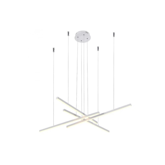 PENDENTE LED FATO 3000K 60W BIVOLT 4X120X120CM ALUMÍNIO E SILICONE BRANCO | BELLA ILUMINAÇÃO GD009 PENDENTE LED FATO 3000K 60W BIVOLT 4X120X120CM ALUMÍNIO E SILICONE BRANCO | BELLA ILUMINAÇÃO GD009