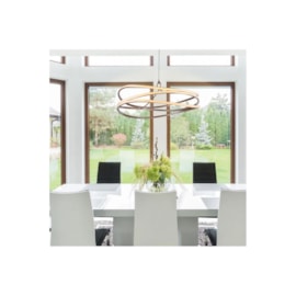 PENDENTE LED FITA ALUMÍNIO DOURADO BIVOLT ø60CM x 31CM 3000K | BELLA ILUMINAÇÃO BB018 PENDENTE LED FITA ALUMÍNIO DOURADO BIVOLT ø60CM x 31CM 3000K | BELLA ILUMINAÇÃO BB018