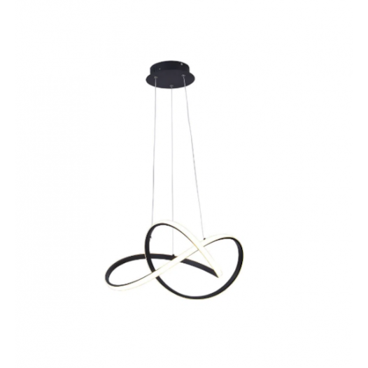 PENDENTE LED FLUIRE METAL PRETO E BRANCO 30W 3000K | BELLA ILUMINAÇÃO SB001B