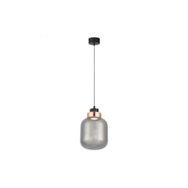PENDENTE LED FOG 3000K 10W BIVOLT Ø18X25,5CM METAL E VIDRO ROSE GOLD, PRETO E FUMÊ | BELLA ILUMINAÇÃO HC017 PENDENTE LED FOG 3000K 10W BIVOLT Ø18X25,5CM METAL E VIDRO ROSE GOLD, PRETO E FUMÊ | BELLA ILUMINAÇÃO HC017