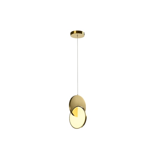 PENDENTE LED FUSION AÇO METAL E ALUMÍNIO DOURADO 11W 3000K | HEVVY 1200 SL-0542/H1 GOLD