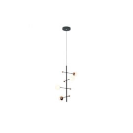 PENDENTE LED FUXICO METAL E ACRÍLICO DOURADO, PRETO E FOSCO 12W 3000K | BELLA ILUMINAÇÃO JU001 PENDENTE LED FUXICO METAL E ACRÍLICO DOURADO, PRETO E FOSCO 12W 3000K | BELLA ILUMINAÇÃO JU001