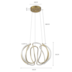 PENDENTE LED GAIA 3000K 87W BIVOLT Ø44X33CM ALUMÍNIO DOURADO | NORDECOR 2224