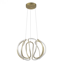 PENDENTE LED GAIA 3000K 87W BIVOLT Ø44X33CM ALUMÍNIO DOURADO | NORDECOR 2224