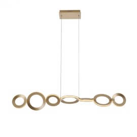 PENDENTE LED GINGA AÇO, ALUMÍNIO E ACRÍLICO DOURADO 33W 3000K | BELLA ILUMINAÇÃO BB024 PENDENTE LED GINGA AÇO, ALUMÍNIO E ACRÍLICO DOURADO 33W 3000K | BELLA ILUMINAÇÃO BB024