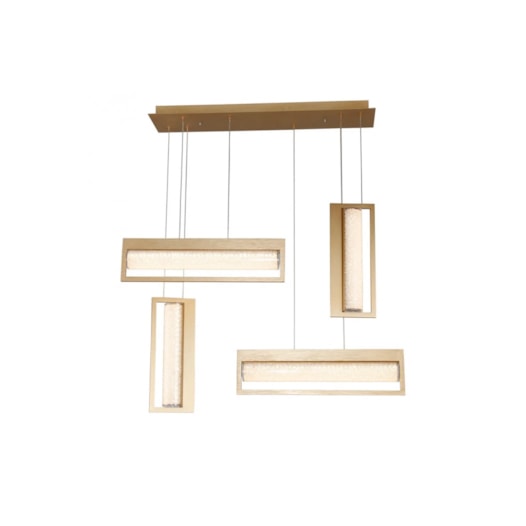 PENDENTE LED GLITTER 3000K 40W BIVOLT 71X85X16CM METAL, CRISTAL E VIDRO DOURADO E TRANSPARENTE | BELLA ILUMINAÇÃO HC009L PENDENTE LED GLITTER 3000K 40W BIVOLT 71X85X16CM METAL, CRISTAL E VIDRO DOURADO E TRANSPARENTE | BELLA ILUMINAÇÃO HC009L