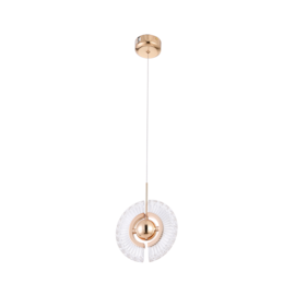 PENDENTE LED GOUD 3000K 4W BIVOLT Ø18X23CM ALUMÍNIO E ACRÍLICO DOURADO BRILHO | NORDECOR 2415 PENDENTE LED GOUD 3000K 4W BIVOLT Ø18X23CM ALUMÍNIO E ACRÍLICO DOURADO BRILHO | NORDECOR 2415