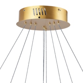 PENDENTE LED GYROS 3000K 140W BIVOLT Ø100CM ALUMÍNIO DOURADO| +LUZ PE-138/140.100DF PENDENTE LED GYROS 3000K 140W BIVOLT Ø100CM ALUMÍNIO DOURADO| +LUZ PE-138/140.100DF
