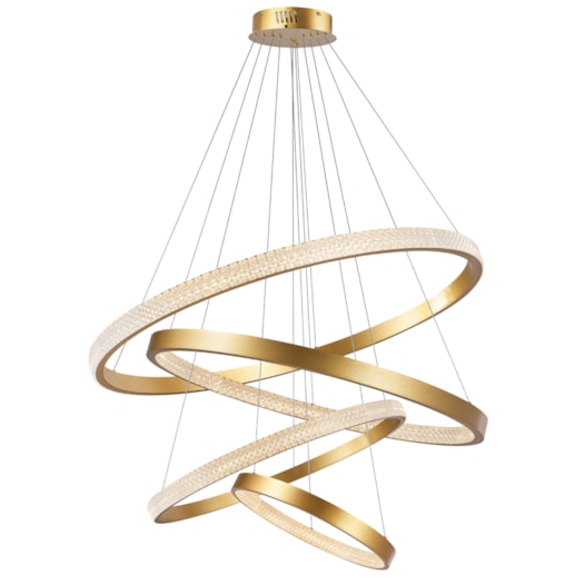 PENDENTE LED GYROS 3000K 140W BIVOLT Ø100CM ALUMÍNIO DOURADO| +LUZ PE-138/140.100DF PENDENTE LED GYROS 3000K 140W BIVOLT Ø100CM ALUMÍNIO DOURADO| +LUZ PE-138/140.100DF