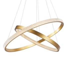 PENDENTE LED GYROS 3000K 70W BIVOLT Ø60x80CM ALUMÍNIO DOURADO| +LUZ PE-136/70.80DF PENDENTE LED GYROS 3000K 70W BIVOLT Ø60x80CM ALUMÍNIO DOURADO| +LUZ PE-136/70.80DF