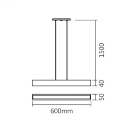 PENDENTE LED HALL RETANGULAR 3000K 18W BIVOLT 4X60X5CM ALUMÍNIO | SPOTLINE 810/60 3000K PENDENTE LED HALL RETANGULAR 3000K 18W BIVOLT 4X60X5CM ALUMÍNIO | SPOTLINE 810/60 3000K